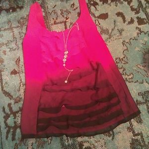 Ombre Ruffle Tank Top